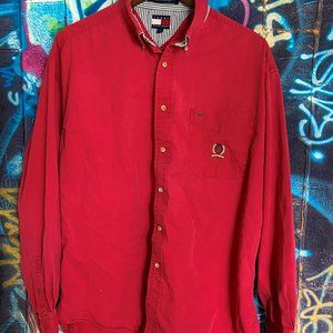 Vintage | Tommy Hilfiger | Button Pocket Front Long Sleeve Collar Shirt | Large
